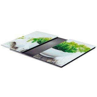 Deski Szklane VILDE 2 szt. 60 x 52 cm Osłona Kuchenki Hartowane z Ziołami