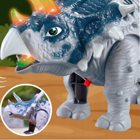 Dinozaur Interaktywny Triceratops - Chodzący, Świecący, Dźwięki dla Dzieci Luxma