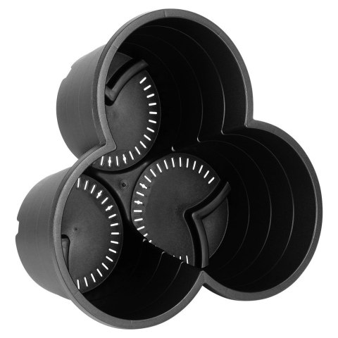 Doniczka ogrodowa plastikowa czarna kaskadowa piętrowa 4 szt.