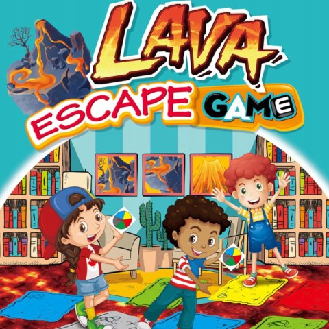 Gra Zręcznościowa podłoga to lawa dla Dzieci + Koło 20 Pól rodzinna Luxma