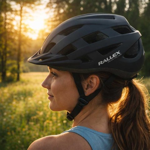 Kask rowerowy na rower RALLEX damski męski regulowany czarny L 58-62cm Kik Sp. z o. o. Sp. k.