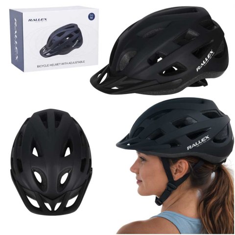 Kask rowerowy na rower RALLEX damski męski regulowany czarny M 54-58cm Kik Sp. z o. o. Sp. k.