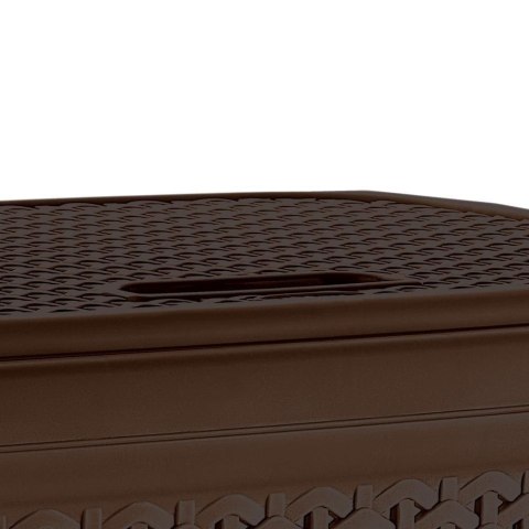 Kosz na Pranie Ubrania Duży Łazienkowy Plastikowy z Pokrywką ORION 55 L