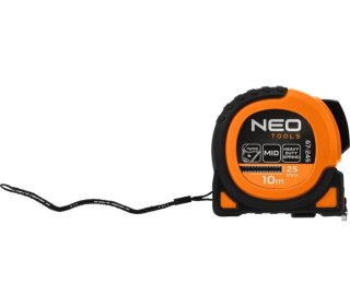 MIARA ZWIJANA STALOWA SUPER BLACK, MAGNES, 10M*25MM NEO