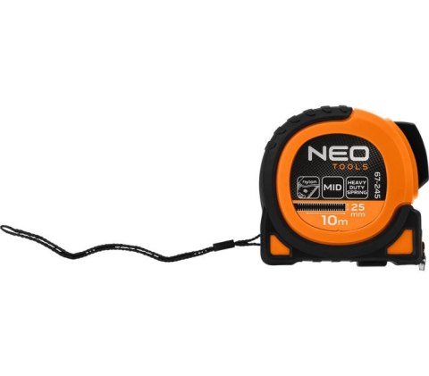 MIARA ZWIJANA STALOWA SUPER BLACK, MAGNES, 10M*25MM NEO