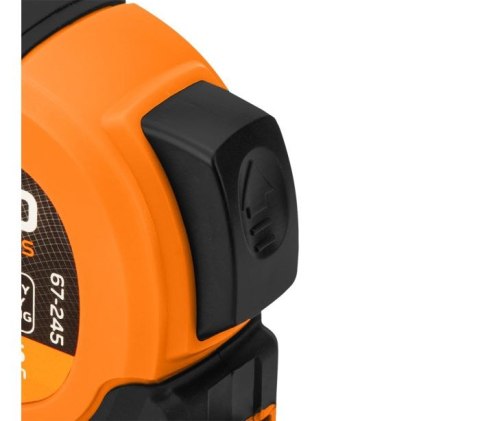 MIARA ZWIJANA STALOWA SUPER BLACK, MAGNES, 10M*25MM NEO