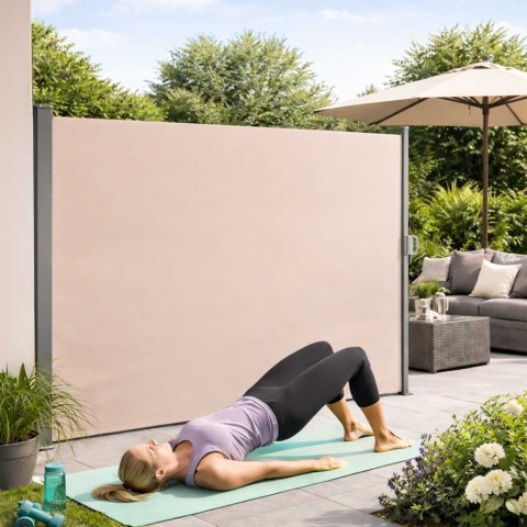 Markiza boczna tarasowa LUARO parawan zwijany 180 x 400 cm beżowy Kik Sp. z o. o. Sp. k.