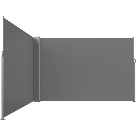 Markiza narożna boczna tarasowa LUARO parawan zwijany 180 x 620 cm szary Kik Sp. z o. o. Sp. k.