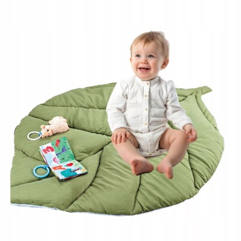 Mata edukacyjna dla niemowląt sensoryczna Liść z pałąkami i grzechotkami Luxma