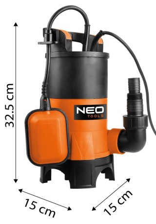 POMPA ZANURZENIOWA DO BRUDNEJ WODY 400W, 8000L/H NEO