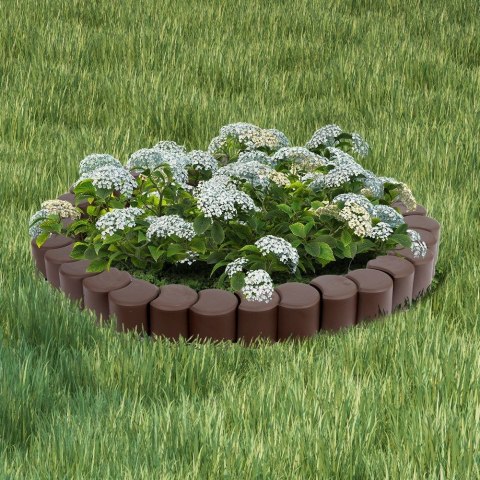 Palisada Ogrodowa Ozdobna Dekoracyjna Brązowa Obrzeże 4,1 m 32 el. VILDE