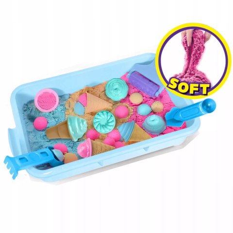 Piasek Kinetyczny dla dzieci Magiczny lodziarnia 1,5kg lody Foremki Luxma