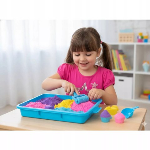 Piasek Kinetyczny dla dzieci Magiczny lodziarnia 1,5kg lody Foremki Luxma