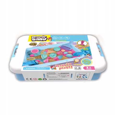 Piasek Kinetyczny dla dzieci Magiczny lodziarnia 1,5kg lody Foremki Luxma