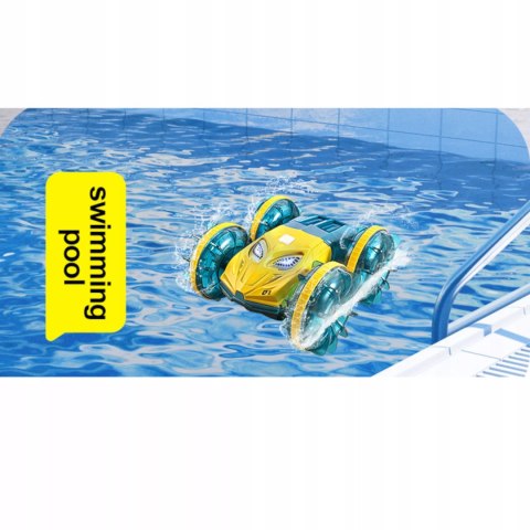 Samochód zdalnie sterowany JEŹDZI PO WODZIE terenowy AMFIBIA dla dzieci Luxma