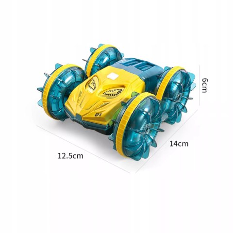 Samochód zdalnie sterowany JEŹDZI PO WODZIE terenowy AMFIBIA dla dzieci Luxma