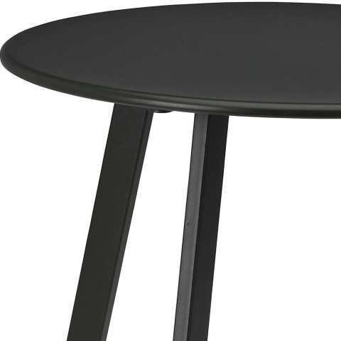 Stolik Balkonowy Kawowy Metalowy Szary Okrągły Zewnętrzny 50 x 45 cm