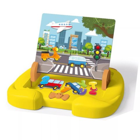 Tablica Magnetyczna Edukacyjna do rysowania dla dzieci układanka pojazdy Luxma