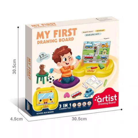 Tablica Magnetyczna Edukacyjna do rysowania dla dzieci układanka pojazdy Luxma