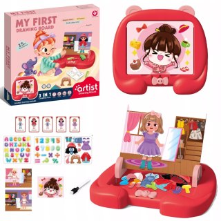 Tablica Magnetyczna Edukacyjna do rysowania dla dziewczynki układanka moda Luxma