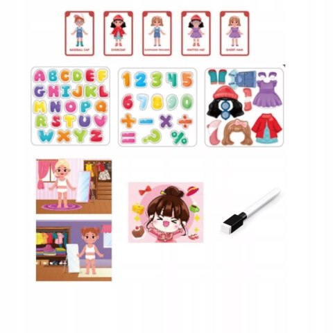 Tablica Magnetyczna Edukacyjna do rysowania dla dziewczynki układanka moda Luxma