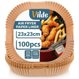 Wkład do Frytkownicy Air Fryer 100 szt. VILDE Papier Kwadratowy 23 x 23 cm