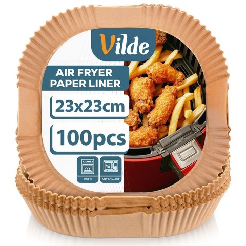 Wkład do Frytkownicy Air Fryer 100 szt. VILDE Papier Kwadratowy 23 x 23 cm