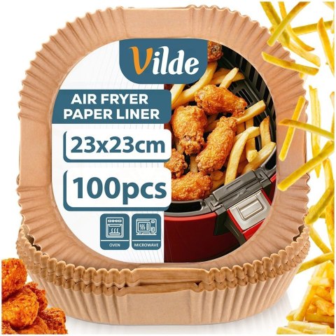 Wkład do Frytkownicy Air Fryer 100 szt. VILDE Papier Kwadratowy 23 x 23 cm