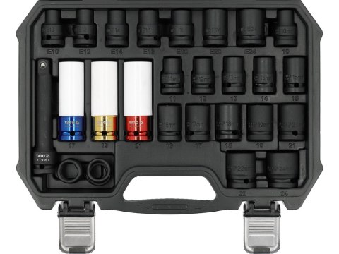 ZESTAW NASADEK UDAROWYCH 1/2' 24 SZT. YATO