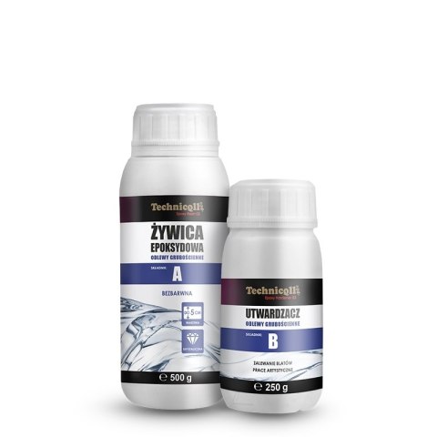ŻYWICA EPOKSYDOWA DO ODLEWÓW GRUBOŚCIENNYCH 750G TECHNICQLL