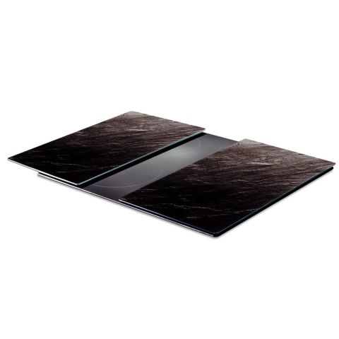 Zestaw Desek Deski do Krojenia Osłona Kuchenki Szklane Czarne VILDE 2 szt.