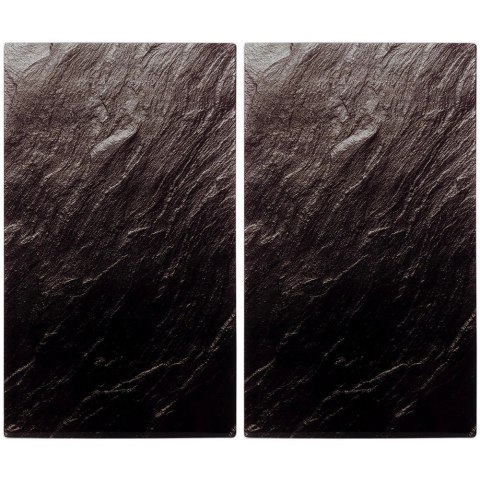 Zestaw Desek Deski do Krojenia Osłona Kuchenki Szklane Czarne VILDE 2 szt.