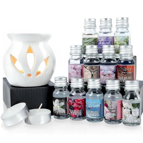 Zestaw Kominek Zapachowy z Olejkami Ceramiczny EXCELLENT HOUSEWARE 15 el.