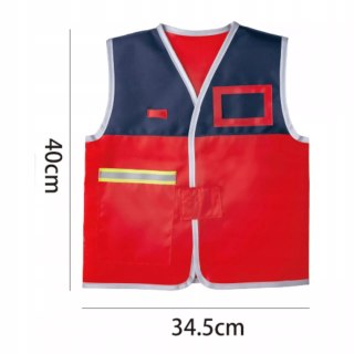 Zestaw małego strażaka kamizelka, gaśnica i akcesoria kask dla dzieci Luxma