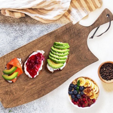 Deska Mangowiec ORION 61 x 22 cm Nieregularna z Uchem do Krojenia