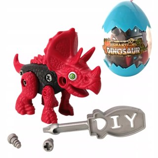 Dinozaur do skręcania dla dzieci - kreatywna zabawka konstrukcyjna DIY blue Luxma