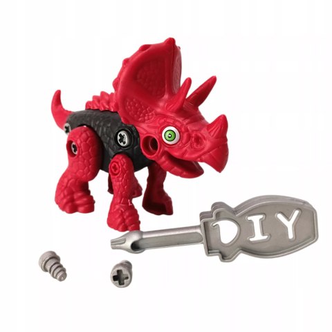 Dinozaur do skręcania dla dzieci - kreatywna zabawka konstrukcyjna DIY blue Luxma