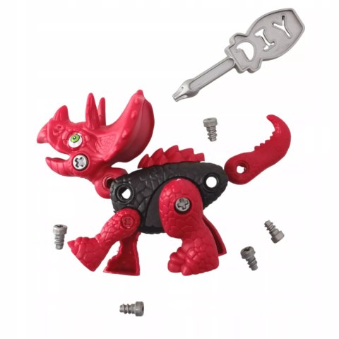 Dinozaur do skręcania dla dzieci - kreatywna zabawka konstrukcyjna DIY blue Luxma