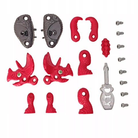 Dinozaur do skręcania dla dzieci - kreatywna zabawka konstrukcyjna DIY blue Luxma