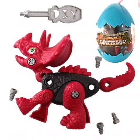 Dinozaur do skręcania dla dzieci - kreatywna zabawka konstrukcyjna DIY blue Luxma