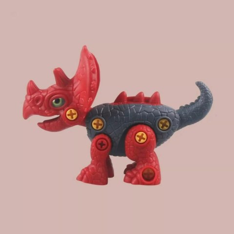 Dinozaur do skręcania dla dzieci - kreatywna zabawka konstrukcyjna DIY blue Luxma