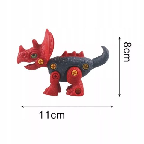 Dinozaur do skręcania dla dzieci - kreatywna zabawka konstrukcyjna DIY blue Luxma