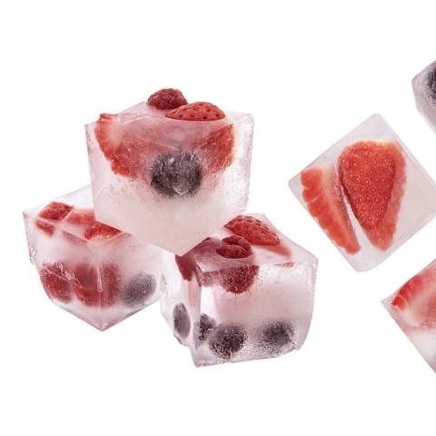 Forma do Kostek Lodu ORION XXL z Pokrywką Silikonowa Beżowa 6 szt.