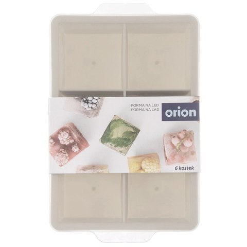 Forma do Kostek Lodu ORION XXL z Pokrywką Silikonowa Beżowa 6 szt.