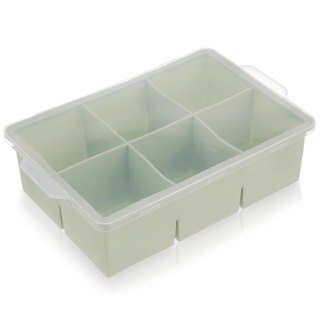 Forma do Kostek Lodu ORION XXL z Pokrywką Silikonowa Zielona 6 szt.