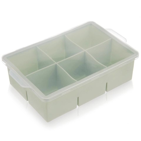 Forma do Kostek Lodu ORION XXL z Pokrywką Silikonowa Zielona 6 szt.