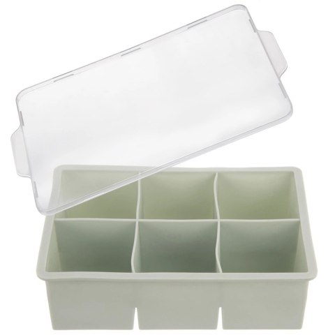 Forma do Kostek Lodu ORION XXL z Pokrywką Silikonowa Zielona 6 szt.