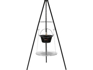 GRILL Z KOCIOŁKIEM 6L WISZĄCY NA TRÓJNOGU RUSZT 49CM LUND