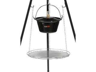 GRILL Z KOCIOŁKIEM 6L WISZĄCY NA TRÓJNOGU RUSZT 49CM LUND