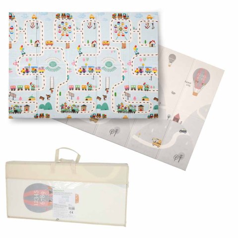 Mata edukacyjna piankowa dwustronna składana 150x200cm balony ulica Kik Sp. z o. o. Sp. k.